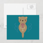 Carte Postale Cute Otter (Devant / Derrière)