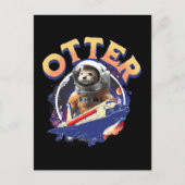 Carte Postale Cute Otter Astronaut Navette spatiale Cadet (Devant)