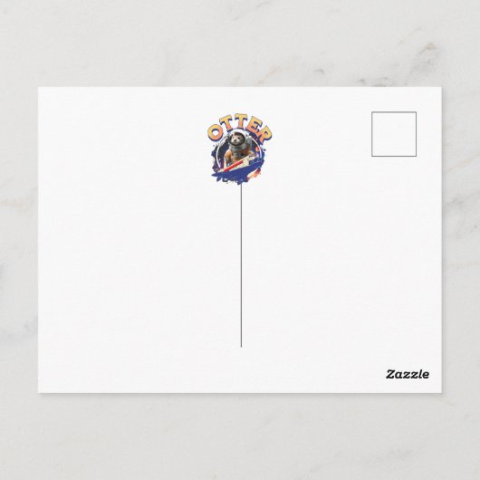 Carte Postale Cute Otter Astronaut Navette spatiale Cadet (Dos)