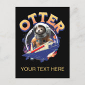 Carte Postale Cute Otter Astronaut Navette spatiale Cadet (Devant)