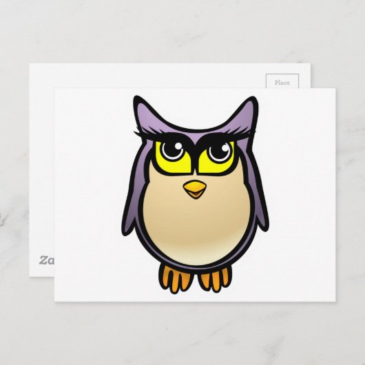 Carte Postale Cute Owl (Devant / Derrière)