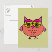 Carte Postale Cute Owl (Devant / Derrière)