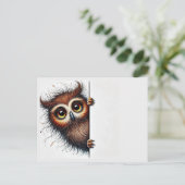 Carte Postale Cute Owl (Debout devant)