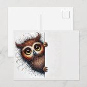 Carte Postale Cute Owl (Devant / Derrière)
