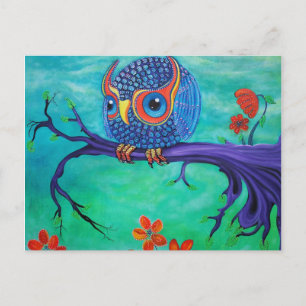 Carte Postale Cute Owl Art