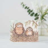 Carte Postale Cute Owl Brothers (Debout devant)