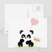 Carte Postale Cute Panda (Devant / Derrière)