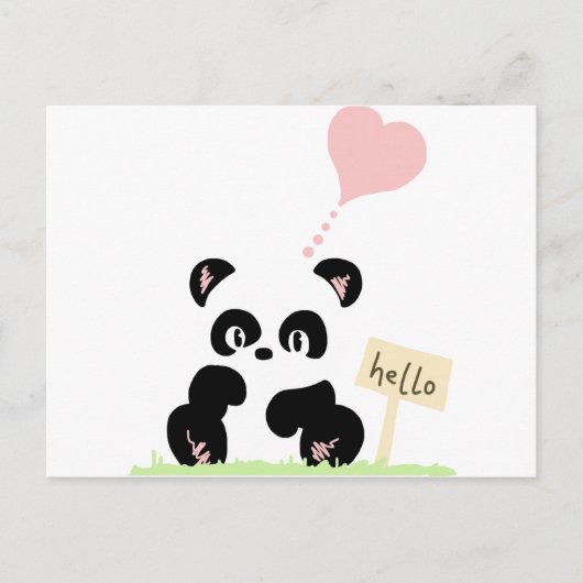 Carte Postale Cute Panda (Devant)
