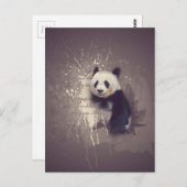 Carte Postale Cute Panda Abstrait (Devant / Derrière)
