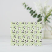 Carte Postale Cute Panda Bear Bamboo Kawaii Animals Pattern (Debout devant)
