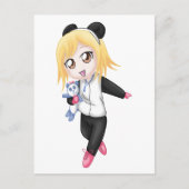 Carte Postale Cute Panda Girl (Devant)