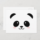 Carte Postale Cute panda noir et blanc (Devant / Derrière)