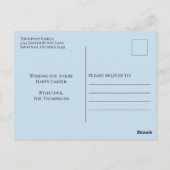 Carte Postale Cute Pastel Bunny Pâques Simple Vacances Classique (Dos)