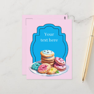 Carte Postale Cute Pastel cookies ajouter du texte Business