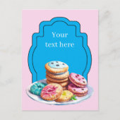 Carte Postale Cute Pastel cookies ajouter du texte Business (Devant)