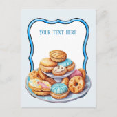 Carte Postale Cute Pastel cookies ajouter du texte Business (Devant)