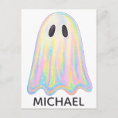 Carte Postale Cute Pastel Rainbow Ghost | Éffrayant esthétique (Devant)