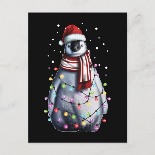 Carte Postale Cute Penguin Lover Drôle cadeau de Noël (Devant)