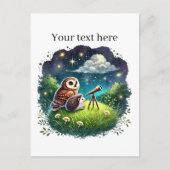 Carte Postale Cute personnalisable étoile regardant les animaux (Devant)