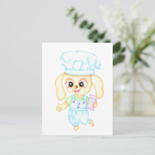 Carte Postale Cute Petit boulanger (Debout devant)