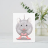 Carte Postale Cute petite souris gris (Debout devant)