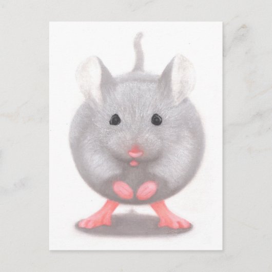 Carte Postale Cute petite souris gris (Devant)