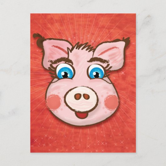 Carte postale Cute Pig (Devant)