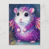 Carte Postale Cute Pink Hamster Dragon (Devant)