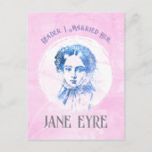 Carte Postale Cute Pink Jane Eyre Portrait Reader Je L'Ai Marié (Devant)