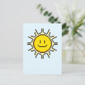 Carte Postale Cute Pixel Sun (Debout devant)