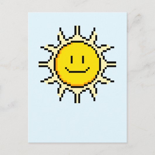 Carte Postale Cute Pixel Sun (Devant)