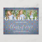 Carte Postale Cute Pois Pré-K 3e année Photos Denim Fabric (Devant)