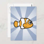 Carte Postale Cute poisson clown (Devant / Derrière)