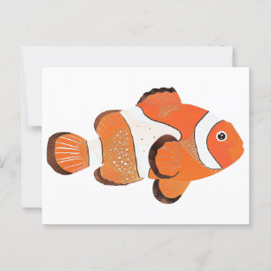 Carte Postale Cute poisson clown