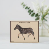 Carte Postale Cute Polka Dot Zebra (Debout devant)