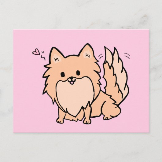 Carte Postale Cute Pom Blank (Devant)
