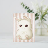 Carte Postale Cute Puffy Kawaii Bunny Rabbit (Debout devant)