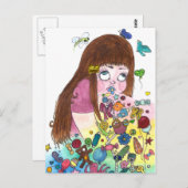 Carte Postale Cute Puke (Devant / Derrière)