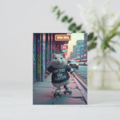 Carte Postale Cute Punk Rock Goth Skateboard Hamster (Debout devant)