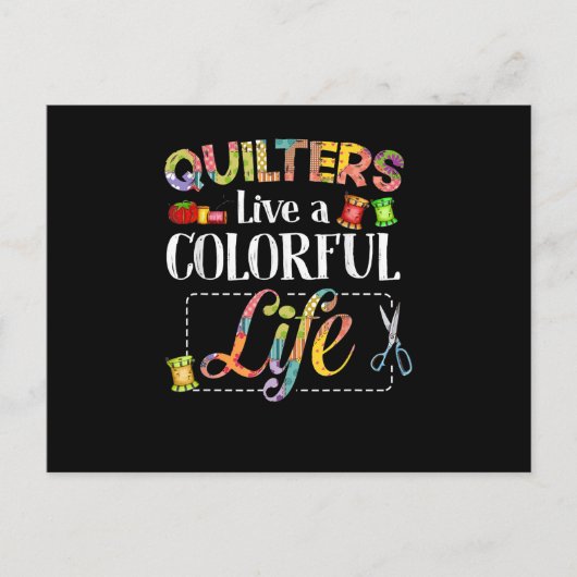 Carte Postale Cute Quilters Ventilateurs Vie Colorée (Devant)