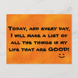 Carte Postale Cute Quota motivationnel Print orange