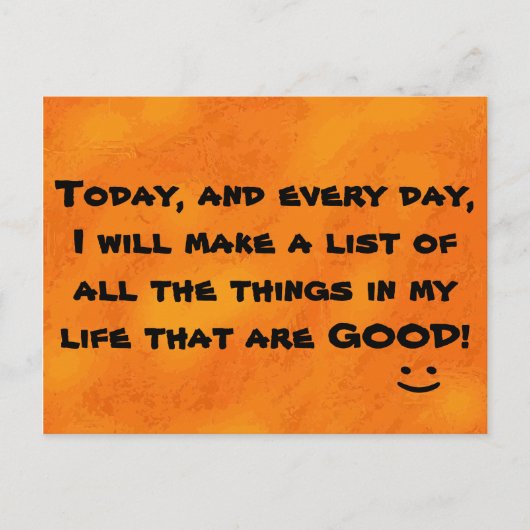 Carte Postale Cute Quota motivationnel Print orange (Devant)