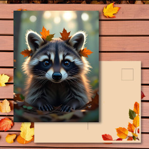 Carte Postale Cute Raccoon   Rester en contact