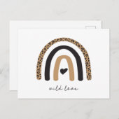 Carte Postale Cute Rainbow Leopard Motif (Devant / Derrière)