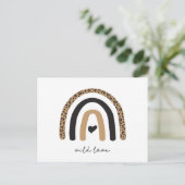 Carte Postale Cute Rainbow Leopard Motif (Debout devant)