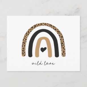 Carte Postale Cute Rainbow Leopard Motif