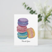 Carte Postale Cute Rainbow Macaroons In Watercolor (Debout devant)