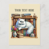 Carte Postale Cute reading cat lovers (Devant)