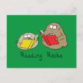 Carte Postale Cute Reading Rocks Librairie Book Lovers (Devant)