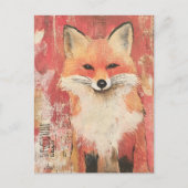 Carte Postale Cute Red Fox Mixte Media (Devant)